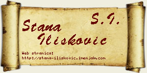 Stana Ilišković vizit kartica